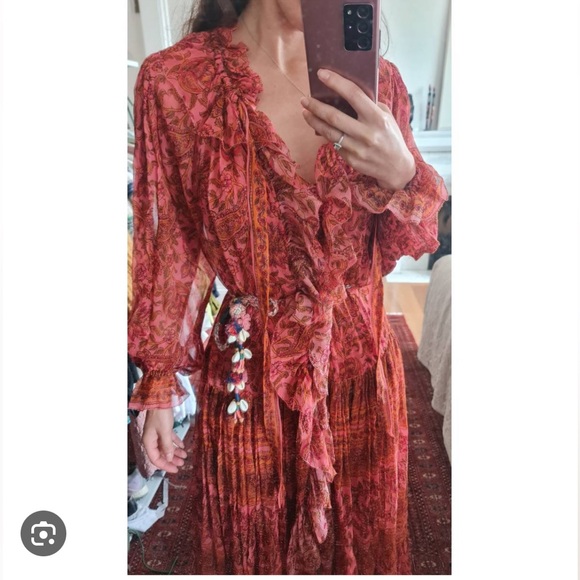 Zimmermann Silk Eddie Red midi dress size 0 - Picture 4 of 7